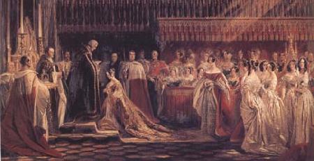 Charles Robert Leslie Queen Victoria Receiving the Sacrament at her Coronation 28 June 1838 (mk25) oil painting image